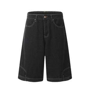 Fournisseur en gros de shorts en jean pour hommes, shorts décontractés en jean extensible, design à cinq poches, faible MOQ pour les boutiques en ligne - Product Image 3