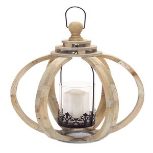 Exclusiva Linterna de Madera para Velas Diseñada para Espacios Acogedores con Brillo Sutil y Sofisticación Natural - Product Image 3