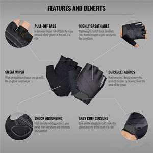 Guantes de Ciclismo de Alto Rendimiento Profesional |   Tecnología de Alivio de la Presión del Nervio Ulnar |   Fabricante Personalizado - Product Image 3