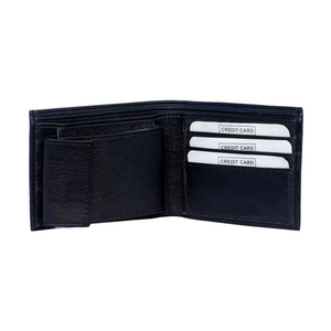 Portefeuilles en cuir véritable de couleur unie, design personnalisé en gros, avec fermeture à bouton, style écologique et tendance, meilleure qualité pour hommes - Product Image 5