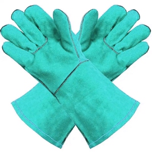 Gants de soudage en cuir de vachette pleine fleur rouge, haute performance, résistants à l'abrasion, pour la lutte contre les incendies, le barbecue et l'usage quotidien - Product Image 2