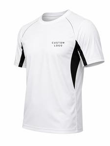 Trending Custom Logo Men's White <b>Raglan</b> Sleeve T-Shirt O-Neck Quick Dry Knitted Polyester Sporty Regular Fit Custom Front Print - Product Image 2