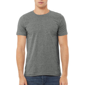 Camisetas de Hombre Transpirables de Secado Rápido con Logotipo Frontal, 100% Algodón, Color Gris Oscuro Jaspeado, OEM, Moda Verano Casual - Product Image 1