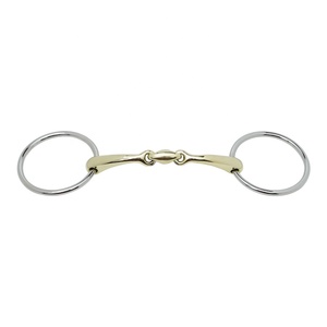 Bocado de acero inoxidable occidental con doble articulación para caballo, para entrenamiento ecuestre - Product Image 2