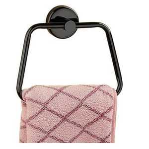 Modern Matte Black Hand Towel <b>Bar</b> Self Adhesive Wall Mounted Small Towel Holder Minimalist Stainless Steel Bathroom <b>Rack</b> - Product Image 2