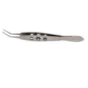 Instruments ophtalmiques micro professionnels pince McPherson en acier inoxydable plate-forme de liage coudée base chirurgicale manuelle ISO - Product Image 4
