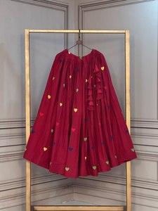 Lehenga en coton pur et soie, coloré, spécial Navratri, longueur ras du sol, séchage rapide, traditionnel indien pakistanais, ethnique, pour mariages et cérémonies nuptiales - Product Image 5