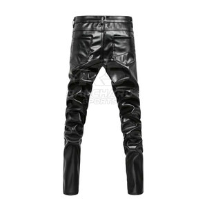 Classic Leather Pants Men Straight Design Casual Fashion Outdoor Wear Durable Soft Comfortable Lightweight Eco-Friendly - Product Image 2
