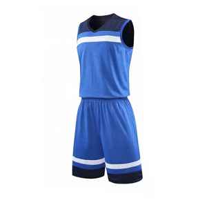 Conjunto de Camiseta de Baloncesto sin Mangas Azul para Hombre, Estampado Degradado, Uniformes de Poliéster que Absorben la Humedad, Pantalones Cortos con Cintura Elástica - Product Image 2