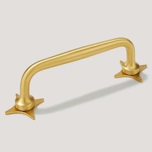 Hot selling Brass Cabinet Pulls Handles golden Durable Furniture Handles Stylish for <b>Kitchen</b> Door Hardware Cupboard Handle - Product Image 2