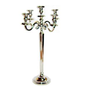 Bougeoir en métal dernier nouveau design à bas prix Candélabre de luxe à 3 bras nickelé pour la décoration de mariage - Product Image 4