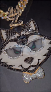 Collier Pendentif Tête de Loup 3D en Argent Sterling 925 Plaqué Or Blanc, Sertie de Diamants Moissanite VVS, Bijoux Hip Hop de Haute Qualité - Product Image 4