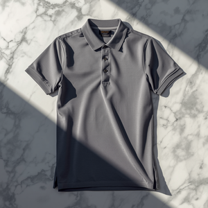 Chemise décontractée pour homme en coton 100% tricoté à boutons, imprimé personnalisé, respirante, pour le golf, OEM/ODM - Product Image 4