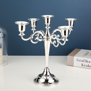 Weddings Decoration Retro Taper Candlesticks Gold 3 5 Arms Metal Candelabra Candle Holders - Product Image 4