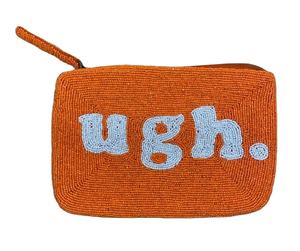 Mignon artisanat Orange et blanc perlé broderie petit sac portefeuille élégant traditionnel et luxe dernier par Hiba Enterprises - Product Image 1