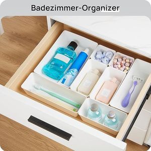 Set di 25 Organizzatori in Plastica per Cassetti, 4 Misure Versatili, Vassoi Organizzatori per Trucchi e Contenitori per Bagno e Camera da Letto - Product Image 5