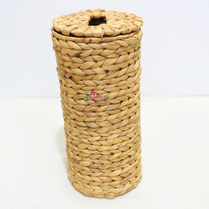 Organizador de Caja de Pañuelos de Jacinto de Agua y Pasto Marino Artesanal de la Fábrica Artex Dong Thap, Vietnam, Modelo SD1286A-1NA - Product Image 6