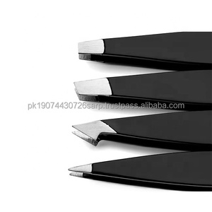 Customized Professional High Precision Stainless Steel Slanted Tip Handmade Eco-Friendly Anti-static Durable Eyebrow Tweezers - Product Image 2