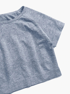 T-shirt court décontracté pour femme, col rond, manches courtes, coupe ajustée, respirant, de haute qualité - Product Image 5