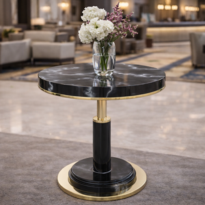 Mesa de Centro Moderna y Duradera con Base de Metal Dorado, Mesa de Lujo para Sala de Estar, Sofá, Decoración de Hotel, Metal Drake - Product Image 5