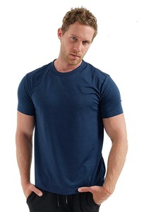 T-shirt col rond en coton biologique épais pour homme – Ultra-doux, respirant, couleur unie, manches courtes, idéal pour l'été - Product Image 2