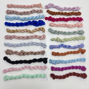 Fils de Soie de Mûrier Naturelle Teints à la Main en Gros, Mini Pelotes de 10 Grammes, Teintures Botaniques Écologiques Extraits de Plantes - Product Image 1