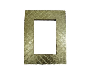 Rectangle Metal Photo <b>Frame</b> with Embossed Floral Pattern <b>Gold</b> Finish Durable Design - Product Image 5