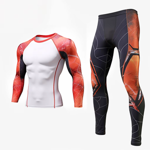 Rashguard MMA de Manga Corta 100% Algodón de Alta Calidad al por Mayor, Ropa Personalizada con Estampado BJJ, Conjunto de Rashguard para Hombre - Product Image 5