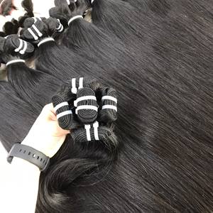 2024 tendance chaude haute qualité vierge Remy cheveux Machine Double trame cheveux chinois vague naturelle droite professionnel en gros - Product Image 2