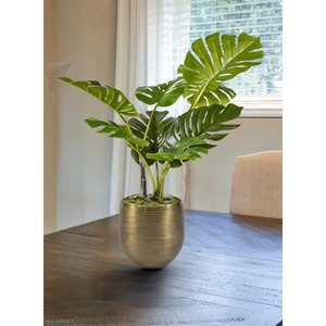 Jarrón de Mesa Moderno de Latón, Hecho a Mano, Acabado Dorado, Decoración para el Hogar, Adorno para Sala de Estar, Diseño de Interiores - Product Image 3
