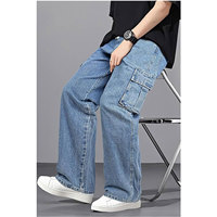 Shorts en jean personnalisés pour hommes, taille élastique, fermeture boutonnée, respirant, en toile, style streetwear décontracté, coupe ample, confortable, mélange nylon/coton