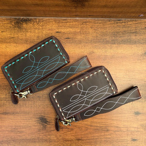 New Fashionable Trendy High Quality Durable Boot Stitch Genuine Leather Wristlet <b>Wallet</b> for Women's <b>Card</b> <b>Holder</b> Zipper Clutches - Product Image 5