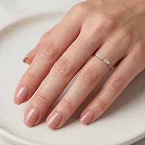 <b>Women</b> Solid Gold Marquise Cut Diamond Engagement Ring With Round Side Stones Minimal Fine Style Color E VVS IGI Certified - Product Image 5