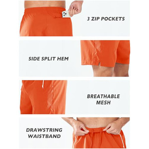 Pantalones Cortos Personalizados de Colores Sólidos con Lavado Vintage, Transpirables, para Hombre, de Algodón, Estilo Urbano, con Logotipo Bordado - Product Image 3