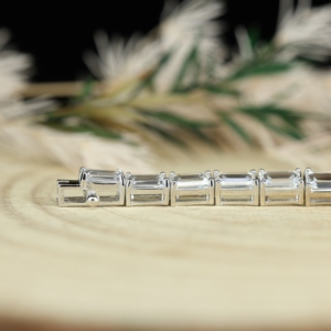 S925 Gold Plated Moissanite Engagement <b>Bracelet</b> Gradient Blue <b>Rainbow</b> Design Fashionable Accessories for Girls - Product Image 4