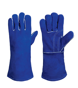 14-Inch <b>Long</b> Leather Welding & Work <b>Gloves</b> – Extreme Heat Resistant Split Cowhide Protective <b>Gloves</b> - Product Image 3
