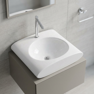 High Quality 16x16 Square Ceramic Countertop Wash Basin Modern Bathroom Vanity Sink For Hotel Decor - Product Image 6