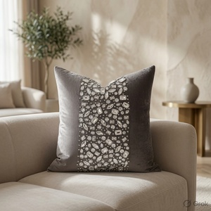 Luxury Velvet Solid Removable Stitched Throw Pillow <b>Cushion</b> Cover 18x18 Soft Fluffy Decorative - Product Image 3