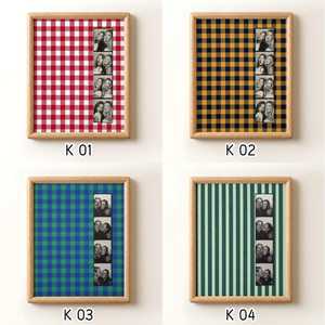 Walnut Wood Photo Booth <b>Frame</b> with Fabric Mat - <b>8x10</b> for Photo Strip & Instant Photos - Product Image 6