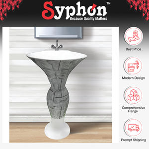 Lavabo sur pied en céramique élégant de qualité supérieure, répondant aux normes les plus élevées, pour usage domestique et commercial - Product Image 2