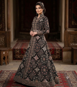 Tissu en velours brodé 9000 pour robes de femmes, kaftan, robe africaine, abaya, bruqha, décoration intérieure, vêtements de mariée - Product Image 3