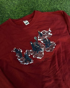Custom <b>Mens</b> High Quality Graphic Printed Sweatshirt Wholesale Red French Terry Crewneck <b>Pullover</b> OEM - Product Image 2