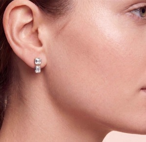 Boucles d'oreilles pendantes en or rose 9 carats de qualité supérieure avec diamants de laboratoire taille Asscher et taille Radiant, 9,52 CTW - Product Image 3