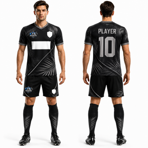 Conjunto de Uniforme de Fútbol Moderno al por Mayor, Tejido de Poliéster de Primera Calidad, Secado Rápido, Transpirable, Ligero, Flexible, para Partidos - Product Image 1