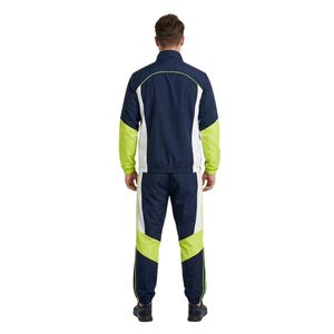 Conjuntos de Chaqueta Cortavientos de Poliéster y Nailon, Color Azul Marino y Verde Lima, Mangas en Contraste, Chaqueta Deportiva para Entrenamiento, Running y Atletismo - Product Image 2