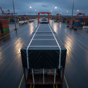 Bâche de protection robuste pour conteneurs, imperméable, de qualité industrielle, en PVC enduit, pour la protection des marchandises en extérieur - Product Image 3