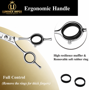 NYBL-55 5.5inch Straight <b>Left</b>-<b>handed</b> <b>Scissors</b> JAPAN 440C Sharp 58-59HRC Hardness Stainless Steel Handle Barber Shears Hair 28 - Product Image 3