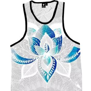 Logo personnalisé 100% coton hommes entraînement polyester été respirant impression débardeurs Fitness Stringer hommes côtelé débardeur - Product Image 2