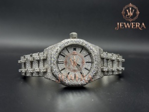 Mens Hip Hop Moissanite Diamond Watch Luxury Jewelry Accessory for Weddings Parties Festivals and Daily Styling for Sale - Product Image 1