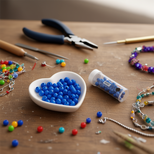 ILAN Perline Luminose Blu 8mm per Gioielli e Artigianato - Product Image 2